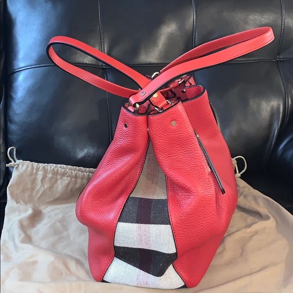 Burberry Handbags - Last Call❗️🆕 Burberry Brit Leather Canvas tote